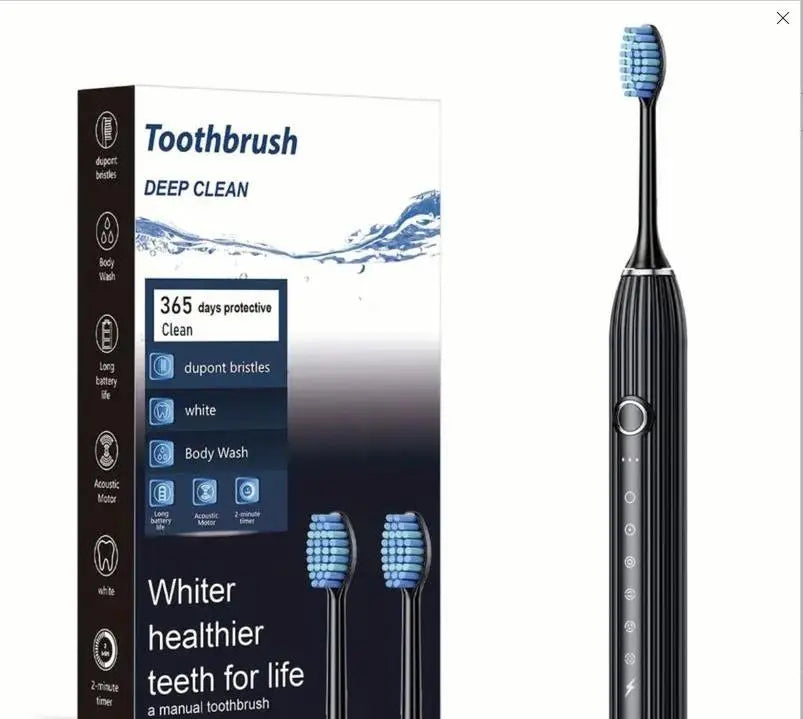 Звуковая электрическая зубная щетка SG-982 - 8 насадок, 42000 колебаний ультраотбеливающая электрощетка