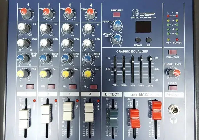 Звуковой микшерный пульт  MX 4200D-2A аудиокшер звуковой микшерный пульт 4-канальный усилитель